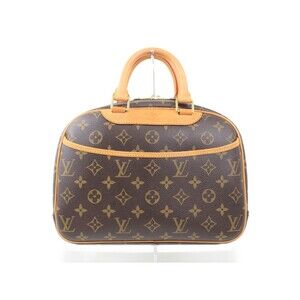 LOUIS VUITTON Trouville Monogram Brown Beige Tan Canvas Handbag Classic